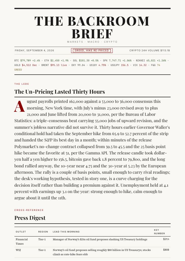 Front page of the 4 September 2026 issue